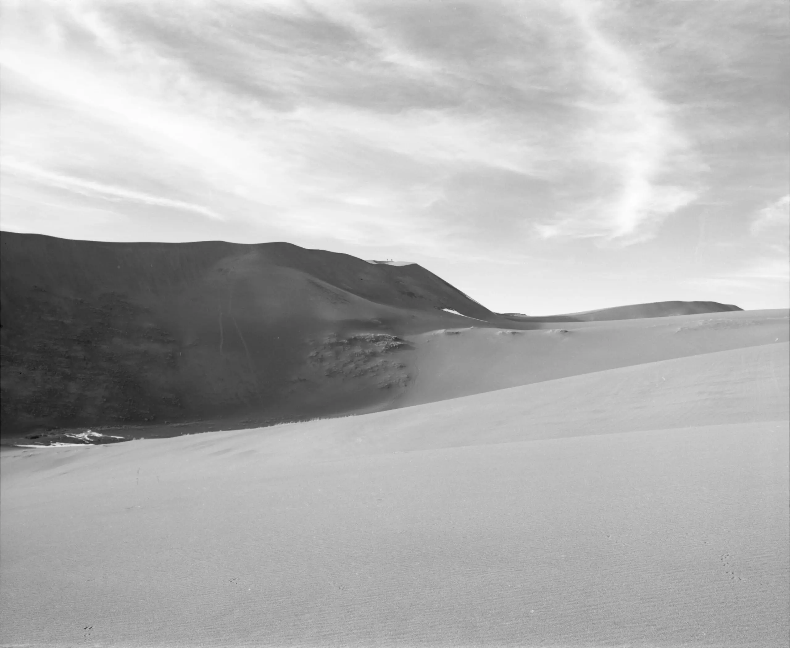 Minimalist dune composition on film