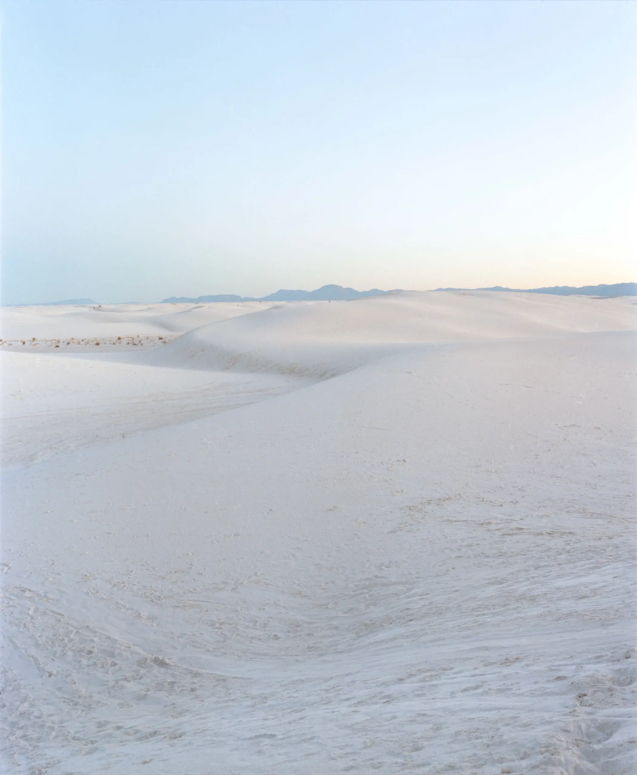Desert landscape on colour film